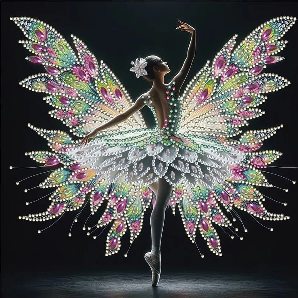 Venicce Love 5D Diamond Painting Ballerina 30x30 cm - Bild 2