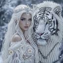 Venicce Love Diamond Painting Frau mit Tiger 5D Bild 2