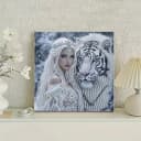 Venicce Love Diamond Painting Frau mit Tiger 5D Bild 4