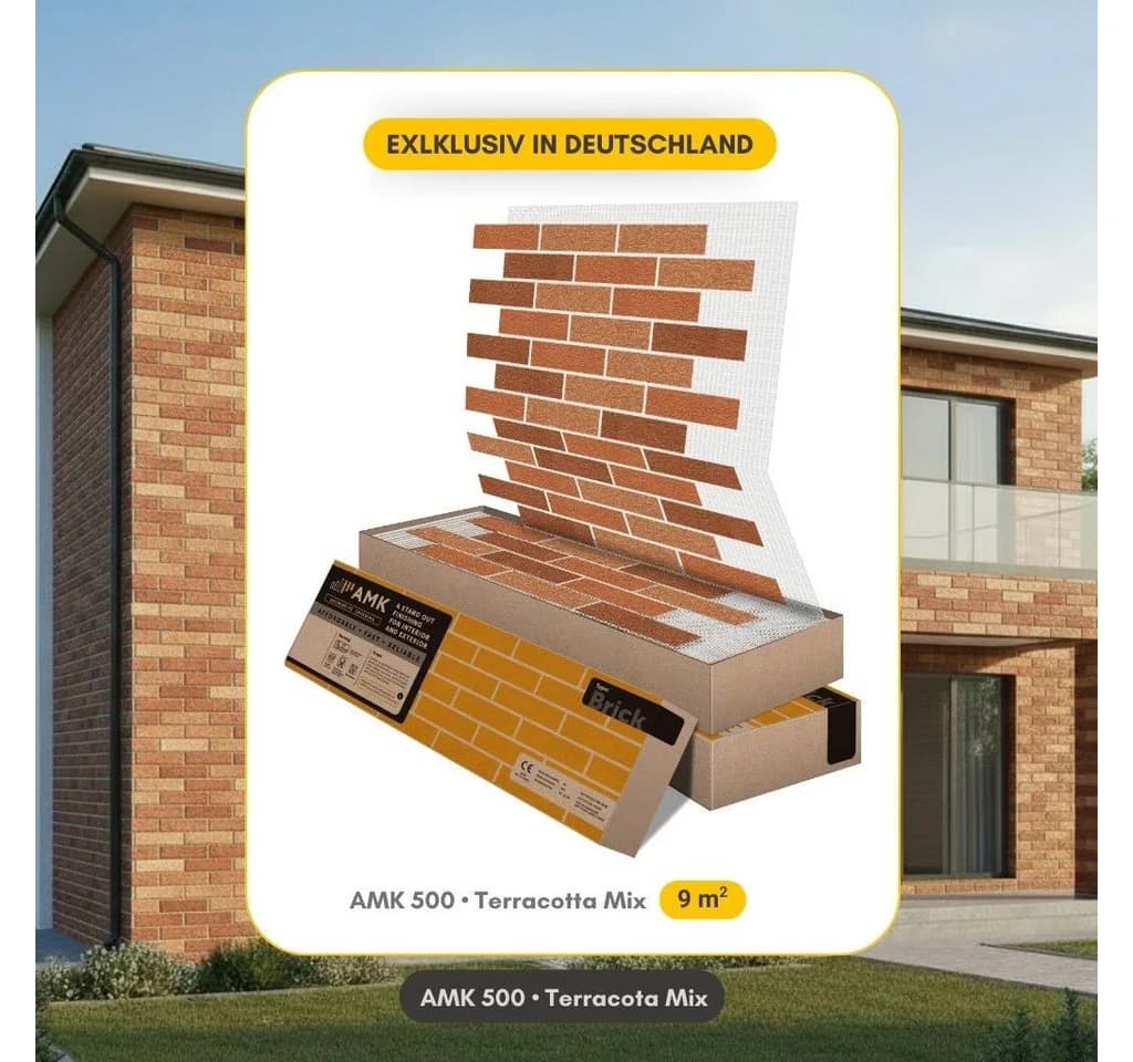 STM Company Verkleidungspaneel AMK Klinkeroptik Terracota Mix 9,4 m²