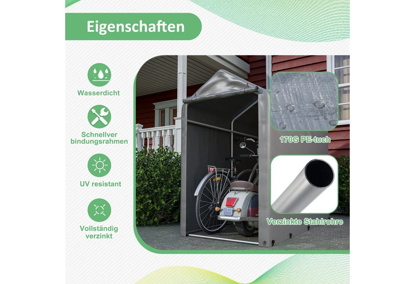 Gerätehaus mit Trapezförmigem Dachdesign - Bild 5
