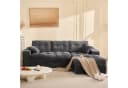 LITBIRD Ecksofa 3-Sitzer Grau Cordstoff Modulares Sofa Bild 2