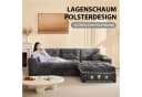 LITBIRD Ecksofa 3-Sitzer Grau Cordstoff Modulares Sofa Bild 3