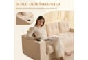 LITBIRD Bodensofa 3-Sitzer Beige Kordstoff mit Rückenlehne Bild 5