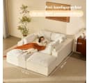LITBIRD Modulares U-Form Sofa 340 cm mit Schlaffunktion Chenille Bild 3