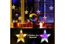 Bunte Lichterkette im Weihnachtsstern-Design für Fensterdekoration Bild 1