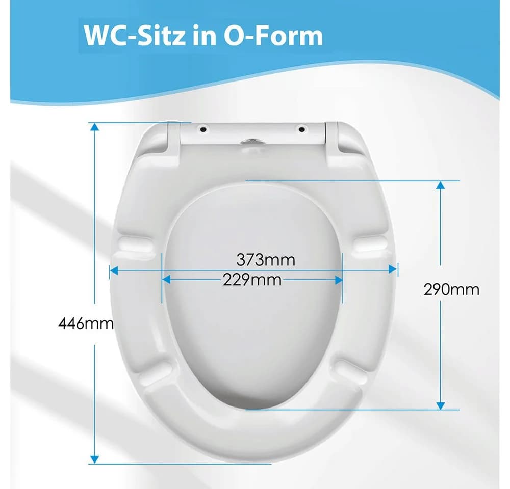 Elegear WC-Sitz Rund Weiß Soft-Close Quick-Release - Bild 4