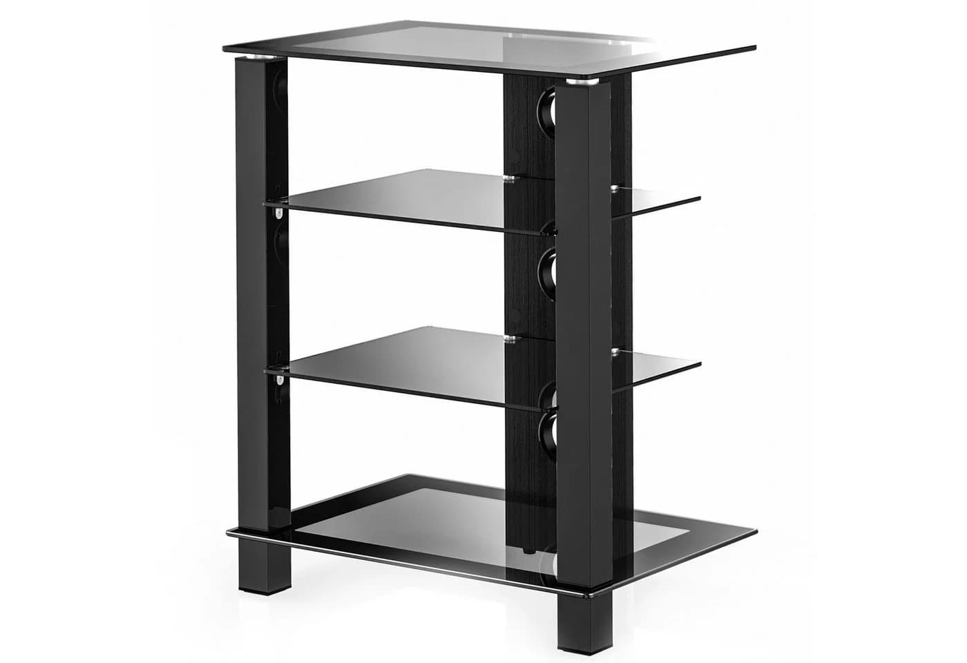 FITUEYES TV-Regal Schwarz Modern Gehärtetes Glas - Bild 2