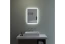 AQUABATOS Badspiegel mit LED-Beleuchtung & Spiegelheizung Silber Bild 2