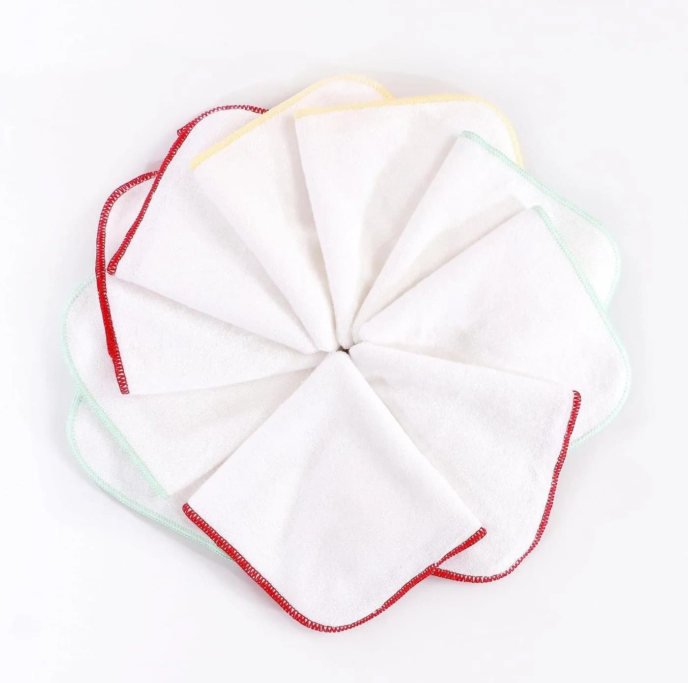 Montegoni Baby Waschlappen 12 Stück Weiß 25x25cm 100% Bambus - Bild 1