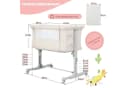COSTWAY Beistellbett 3 in 1 Reisebett 5-stufig höhenverstellbar Beige Bild 1