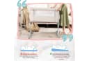 COSTWAY Beistellbett 3 in 1 Reisebett 5-stufig höhenverstellbar Beige Bild 4