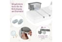 COSTWAY Beistellbett 3 in 1 Reisebett 5-stufig höhenverstellbar Matratze Bild 5