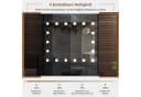 COSTWAY LED-Lichtspiegel, Hollywood Schminkspiegel 18 LED 3X Vergrößerung Weiß Bild 4