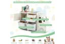 COSTWAY Spielzeugtruhe Kinderregal groß Beige Weiß 2 Ebenen Bild 3
