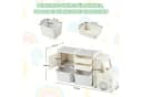 COSTWAY Spielzeugtruhe Kinderregal groß Beige Weiß 2 Ebenen Bild 5
