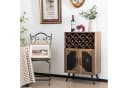 COSTWAY Weinregal Rustikales Braun 11 Flaschen Glashalter Bild 1