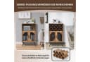 COSTWAY Weinregal Rustikales Braun 11 Flaschen Glashalter Bild 3