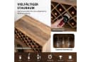 COSTWAY Weinregal Rustikales Braun 11 Flaschen Glashalter Bild 4