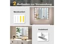 COSTWAY LED-Lichtspiegel 2-in-1 Tischspiegel Wandspiegel Silber Bild 5