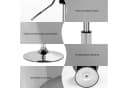 COSTWAY Barhocker Grau Höhenverstellbar 360° Drehbar Bild 5