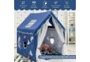 KOMFOTTEU Kinderspielzelt mit dicker Matte, 2 Fenstern & Gaze - Blau Bild 1