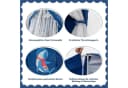 KOMFOTTEU Kinderspielzelt mit dicker Matte, 2 Fenstern & Gaze - Blau Bild 5