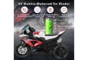 KOMFOTTEU Elektro-Kindermotorrad Rot mit Musik & Scheinwerfer Bild 1