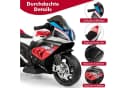 KOMFOTTEU Elektro-Kindermotorrad Rot mit Musik & Scheinwerfer Bild 5