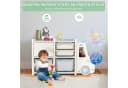 KOMFOTTEU Spielzeugtruhe Kinderregal Beige 4 Boxen 1 Schrank Bild 1
