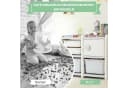 KOMFOTTEU Spielzeugtruhe Kinderregal Beige 4 Boxen 1 Schrank Bild 5