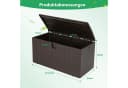 COSTWAY Auflagenbox 400L Truhe Braun mit Griff Bild 1