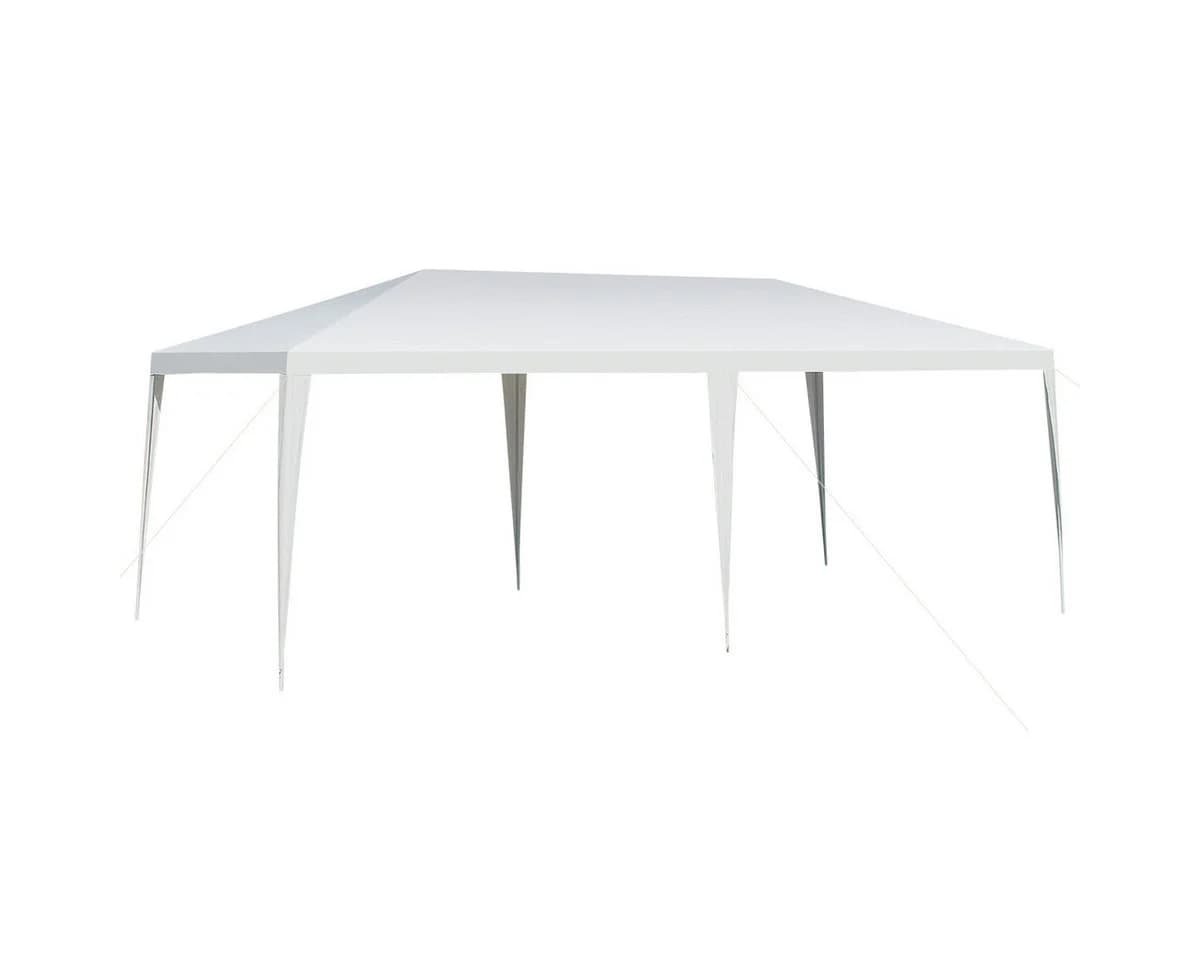COSTWAY Pavillon Partyzelt 3x6m Weiß Metall - Bild 2