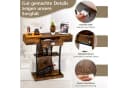 COSTWAY Konsolentisch Schmal mit Schubladen & Ablagen Flurtisch Holz Bild 3