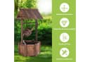 COSTWAY Gartenbrunnen Tannenholz Braun mit Pumpe Bild 1