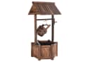 COSTWAY Gartenbrunnen Tannenholz Braun mit Pumpe Bild 2
