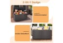 COSTWAY Auflagenbox 662L Braun PE-Rattan mit Rollen Bild 1