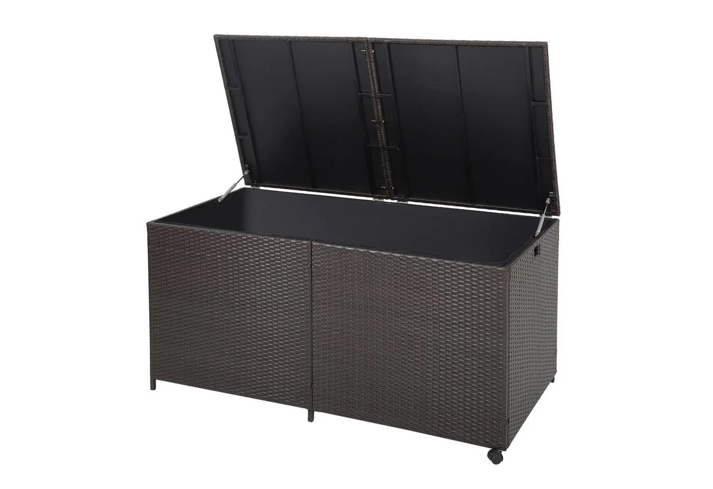 COSTWAY Auflagenbox 662L Braun PE-Rattan mit Rollen - Bild 2