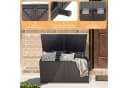 COSTWAY Auflagenbox 662L Braun PE-Rattan mit Rollen Bild 4