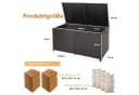 COSTWAY Auflagenbox 662L Braun PE-Rattan mit Rollen Bild 5