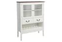 KOMFOTTEU Weinschrank Buffetschrank mit Glashalter Weiß Kiefernholz Bild 2