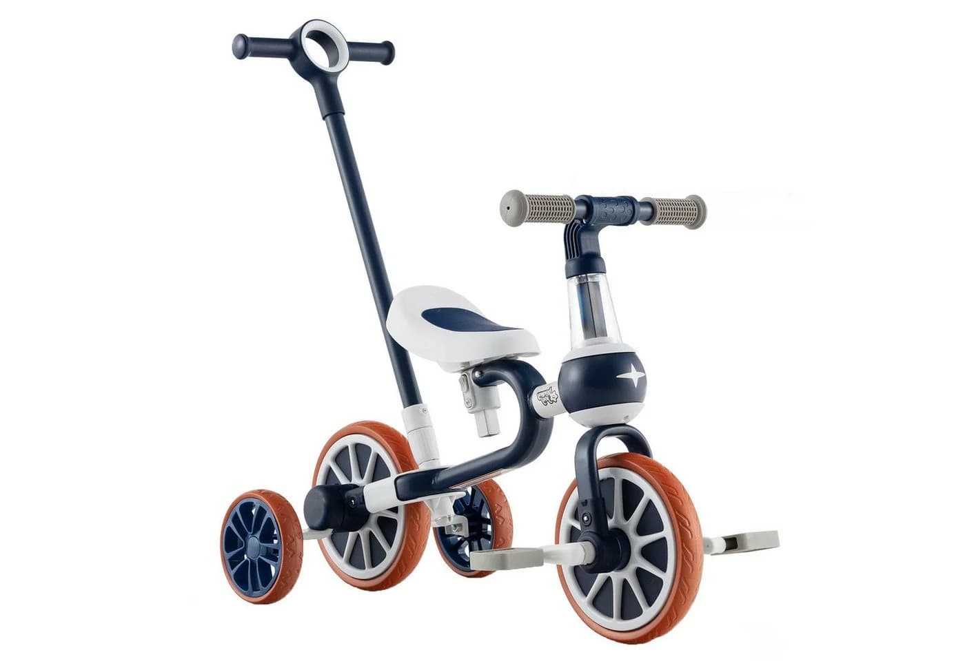 KOMFOTTEU Kinderdreirad 4-in-1 Balance Fahrrad Blau - Bild 2