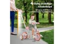 KOMFOTTEU Kinder Dreirad Balance Fahrrad 4-in-1 Rosa Blau Grün Bild 3