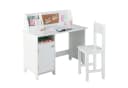 COSTWAY Kinderschreibtisch mit Stuhl Set Holz Sitzgruppe Bücherregal Bild 2
