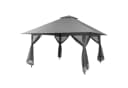 COSTWAY Faltpavillon 4x4m Pop-Up grau mit Netzwänden Bild 2