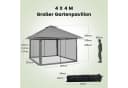 COSTWAY Faltpavillon 4x4m Pop-Up grau mit Netzwänden Bild 4