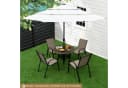 COSTWAY Bistrotisch Gartentisch rund Antikbraun Aluminiumguss Bild 5