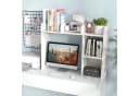 COSTWAY Regal-Schreibtisch mit 4 Ablagen, offenem Fach, bis 45kg, 94x25x74cm Bild 1