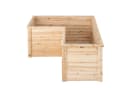 COSTWAY L-förmiges Hochbeet aus massivem Tannenholz 120x120x63 cm Bild 2