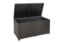 KOMFOTTEU Kissenbox Braun mit Rollen und Griffen Bild 2